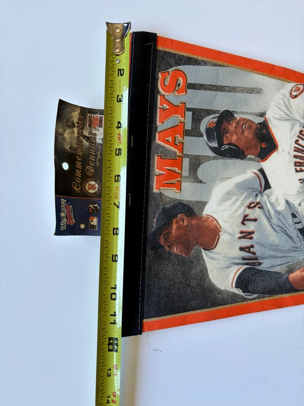 Vtg 2004 Wincraft Barry Bonds Willie Mays 660 HRs San Francisco Giants Pennant